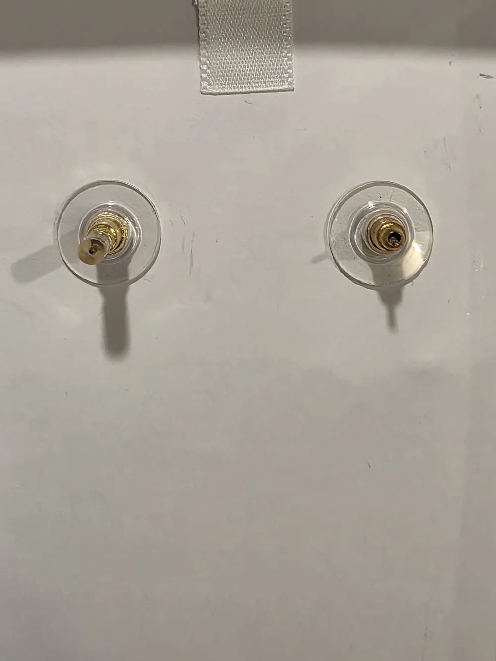 NIB Genuine Crystal Silver-Plated Hoop Earrings - Clear Crystal - Picture 5 of 6
